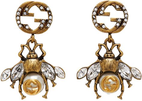 gucci bee cuff|Gucci Bee earrings with Interlocking G.